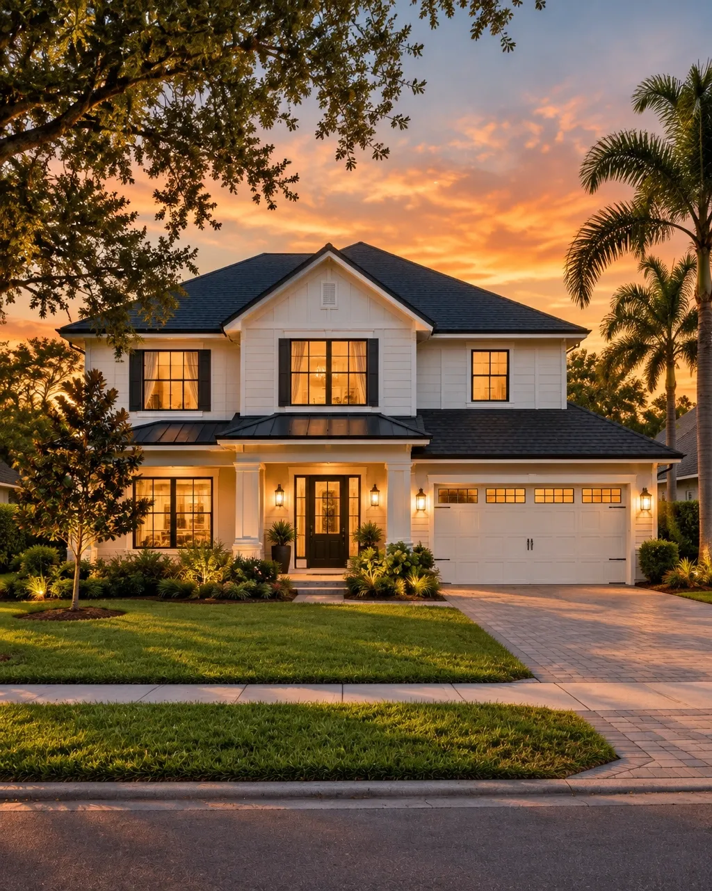 Welcoming home at dusk